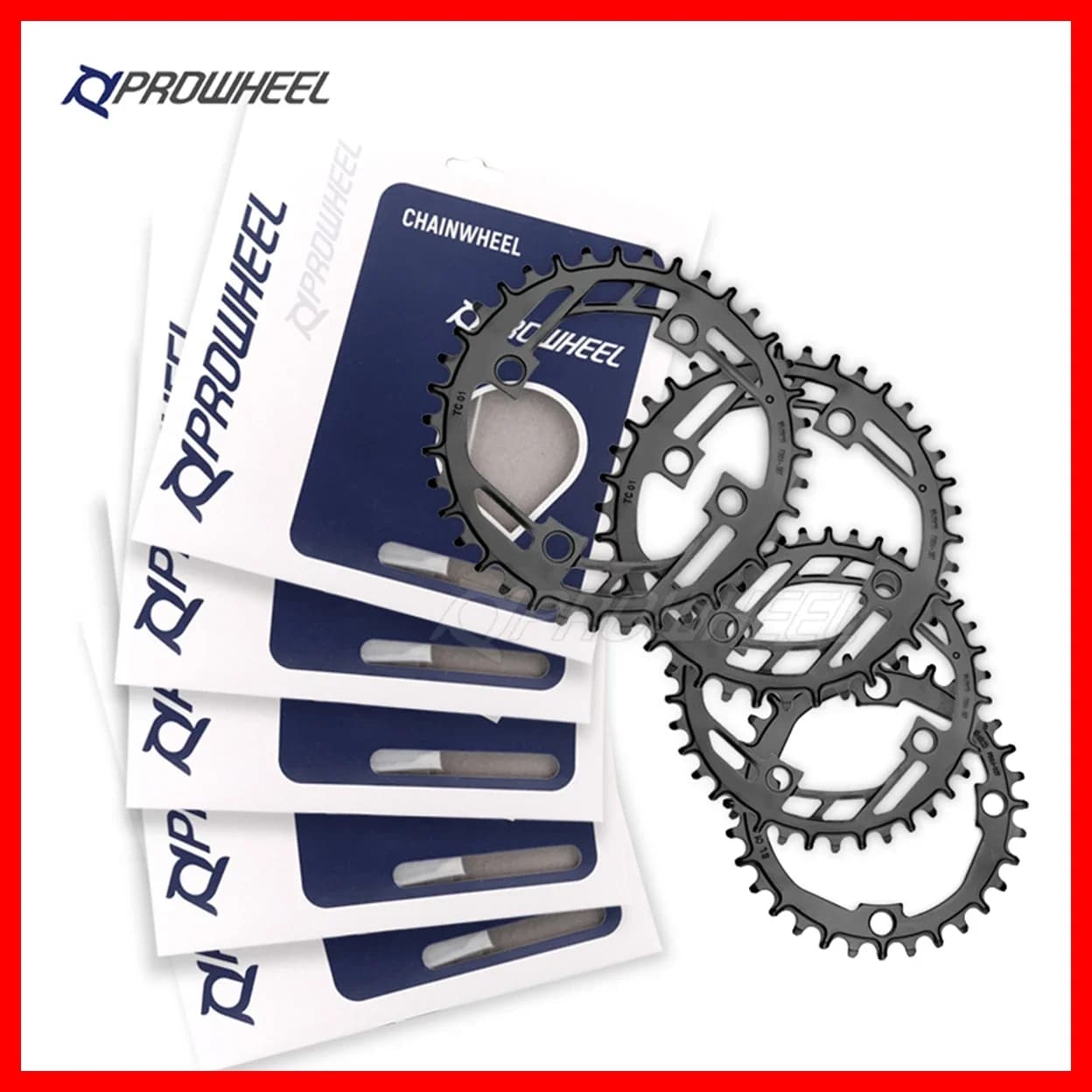 Prowheel MTB maglie catena bicicletta 104BCD ruota catena in acciaio 32T 34T 36T 38T 40T ruota catena circolare per mountain bike