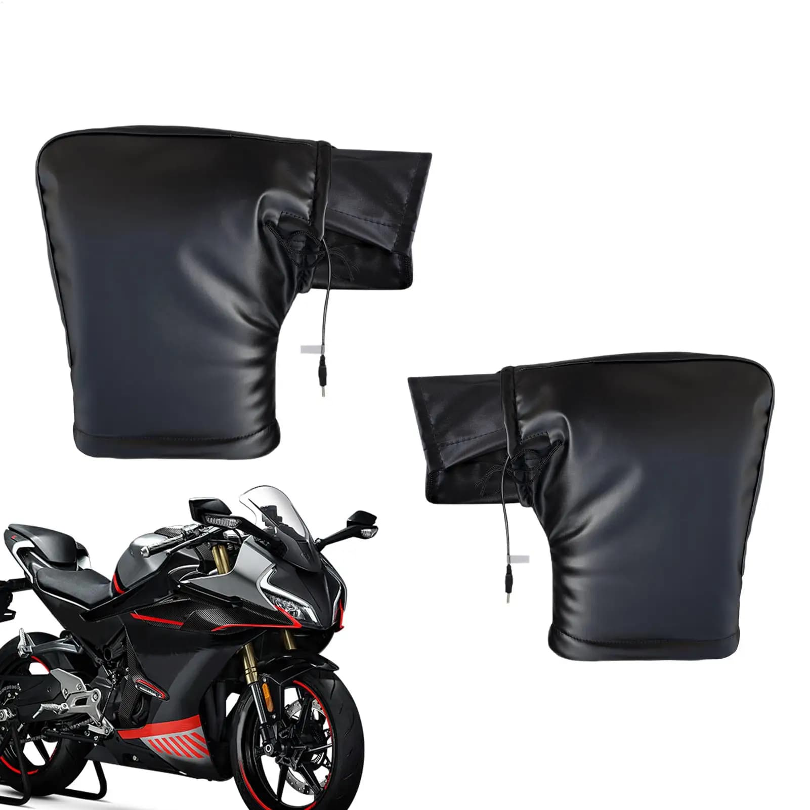 Guanti da manubrio per moto riscaldati Scaldamani Copertura termica Scaldamanubrio per moto Guanti per scooter ATV Motoslitta