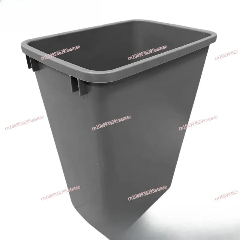 Corner Kitchen Stainless Steel Trash Can with Lid Rotary Open Hidden Storage Non-Slip Pull-Out Storage Basket