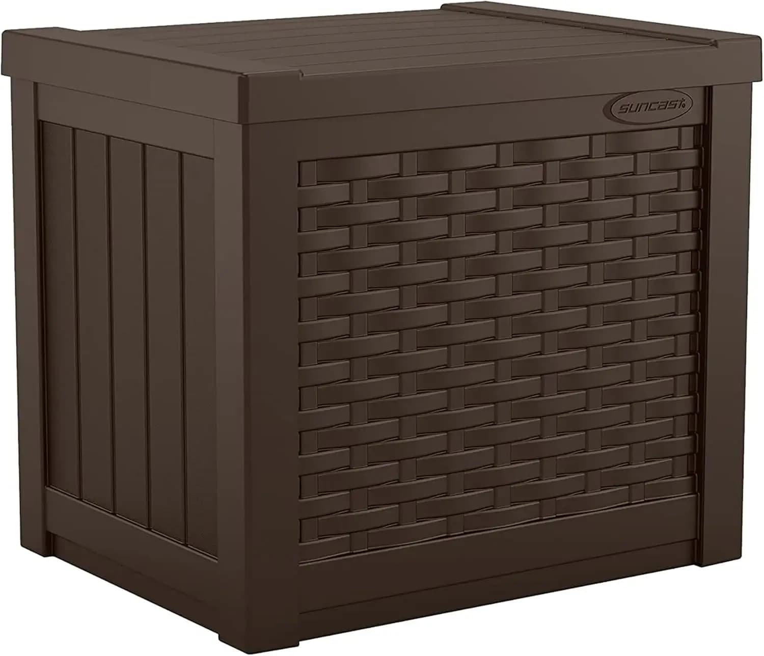 Contenitore da Esterno da 22 Galloni, Box in Resina con Coperchio Piatto per Patio e Giardino