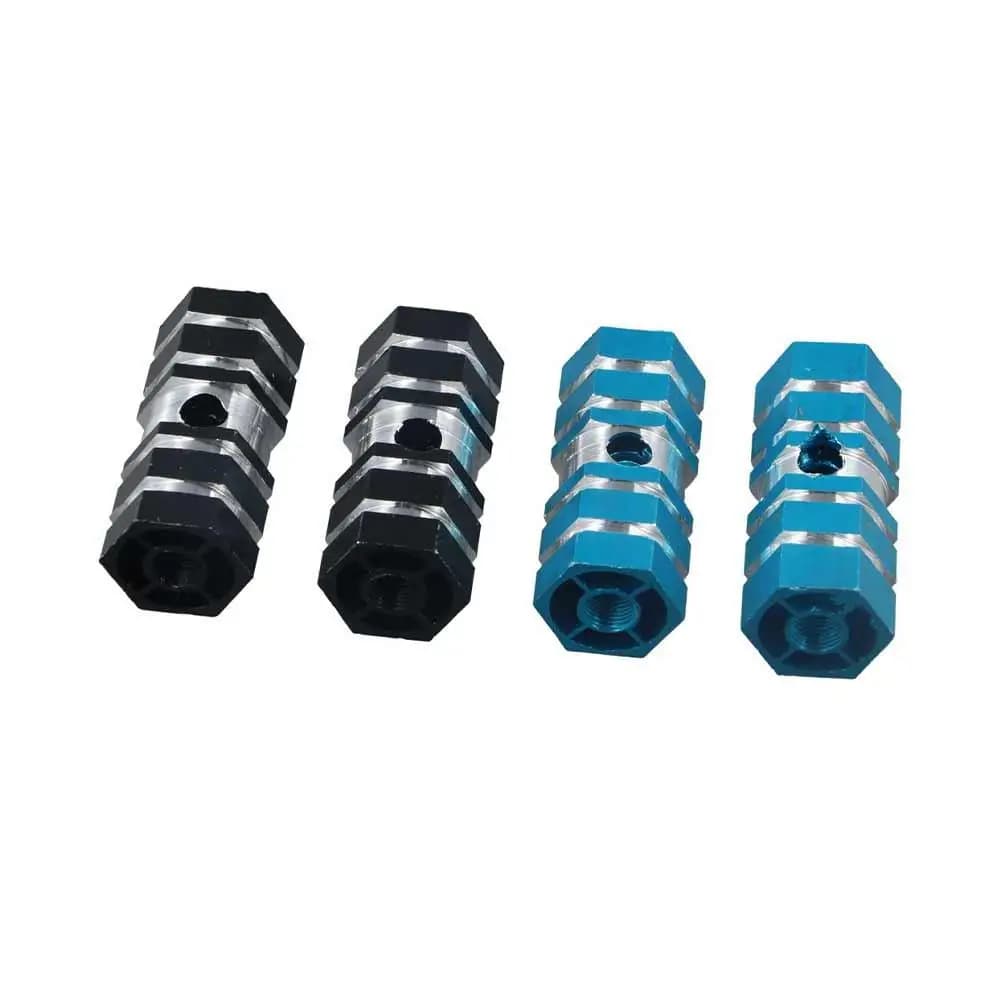 Outdoor Road Bike Grooves Aluminum Alloy BMX Hexagonal Stunt Pegs Bike Axle Pedal Bicycle Front Rear Wheel