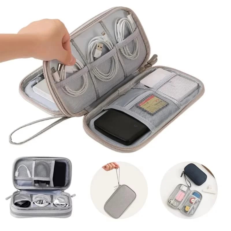 Custodia impermeabile per cavo dati Borsa da viaggio portatile per prodotto digitale Caricatore USB Cavo dati Organizzatore Borsa per tesoro di ricarica per cuffie