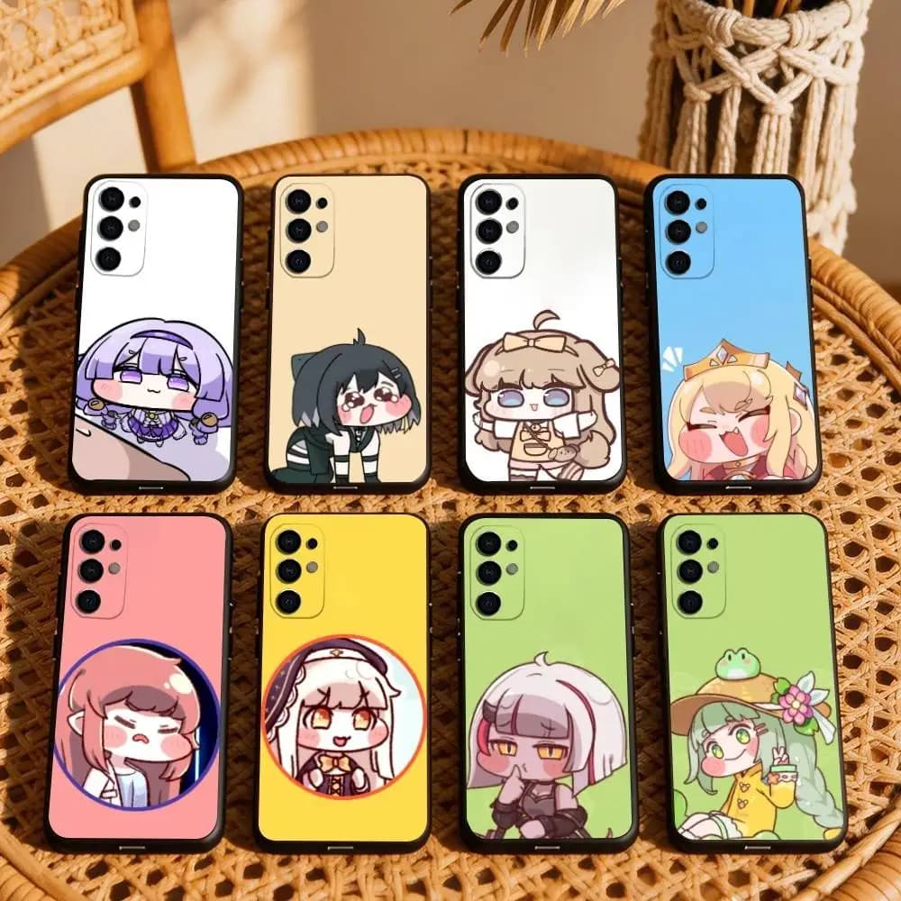 Cover per telefono T-Trickcal Chibi Go Game per Samsung S25, S24, S21, S22, S23, S30, Ultra, S20, Plus, Fe, Lite, Note, 10, nera