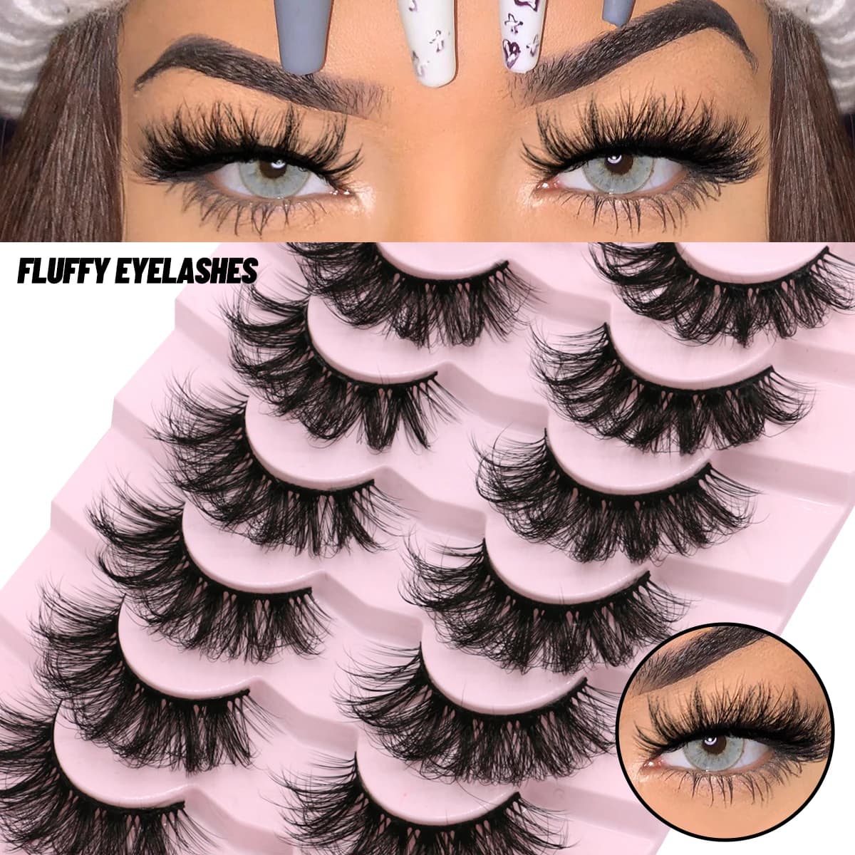 GROINNEYA Visone Eyelashes 5/7 Paia Long Lifetime Eyelashes Natural Subtle Volume Dramatic Extension Eyelashes Long Thickness