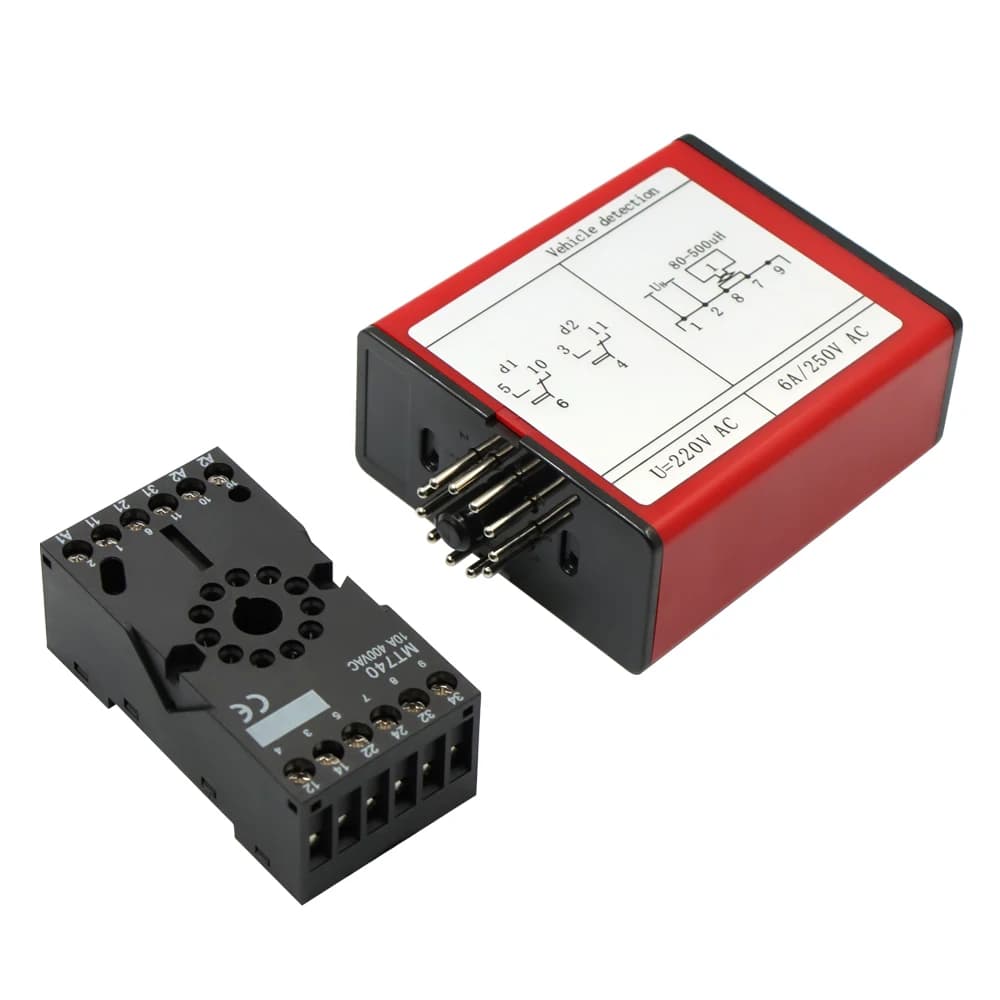 Rilevatore di loop per veicoli 220V Cancello di pedaggio del traffico Sensore per auto Barra barriera Anti-sfondamento Apri bobina metallica a terra Induzione di passaggio dell'auto