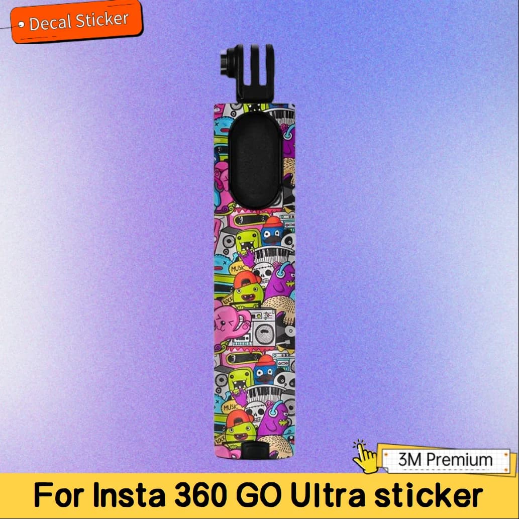 Per Insta 2.0 Selfie stick Adesivo Protettivo Decalcomania Della Pelle Pellicola Dell'involucro Del Vinile Anti-Graffio Cappotto di Protezione per 360GO Ultra adesivo