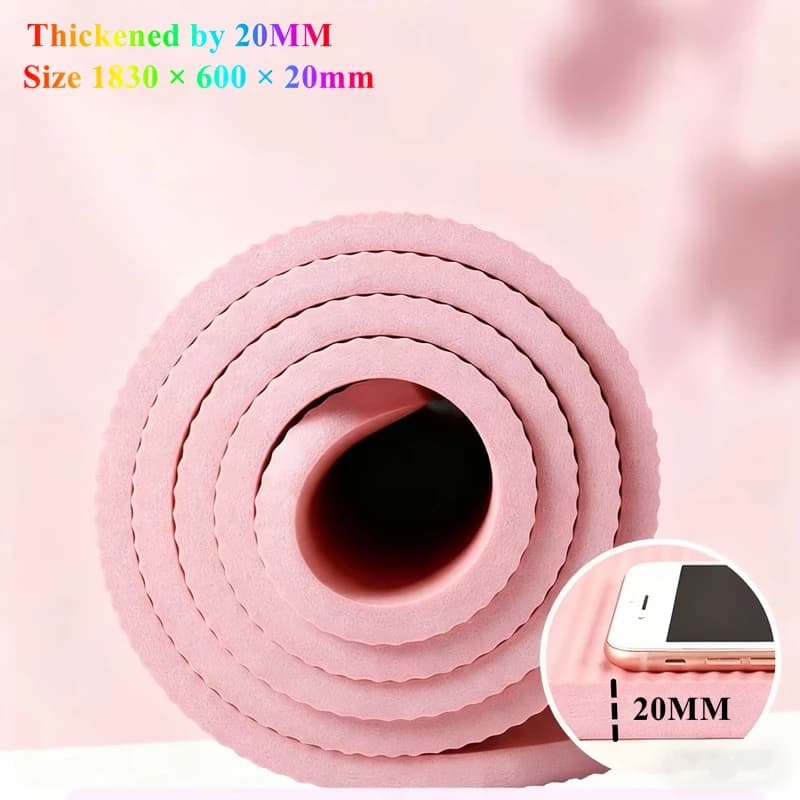 Esercizio Yoga 183x60x2CM Addensare Zerbino Fitness EVA Allenamento Pilates Ginnastica Yoga Tappetini antiscivolo Sport Fitness Zerbino Coperta