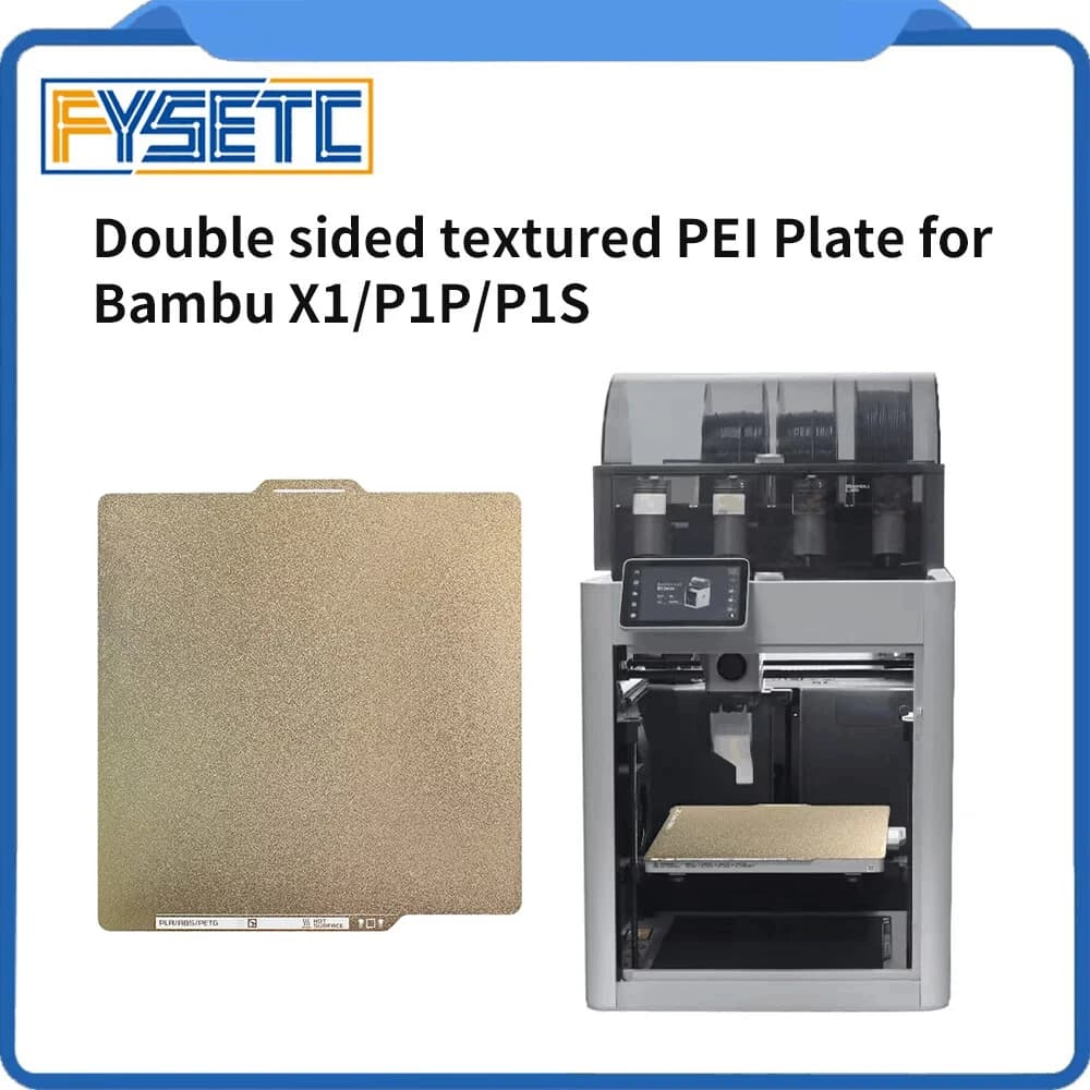 Per Bambu Lab X1 P1P P1S Piastra di Costruzione PEI 257*257mm Letto Texture Double Sided Molla In Acciaio Per Lab P1 Stampante 3D