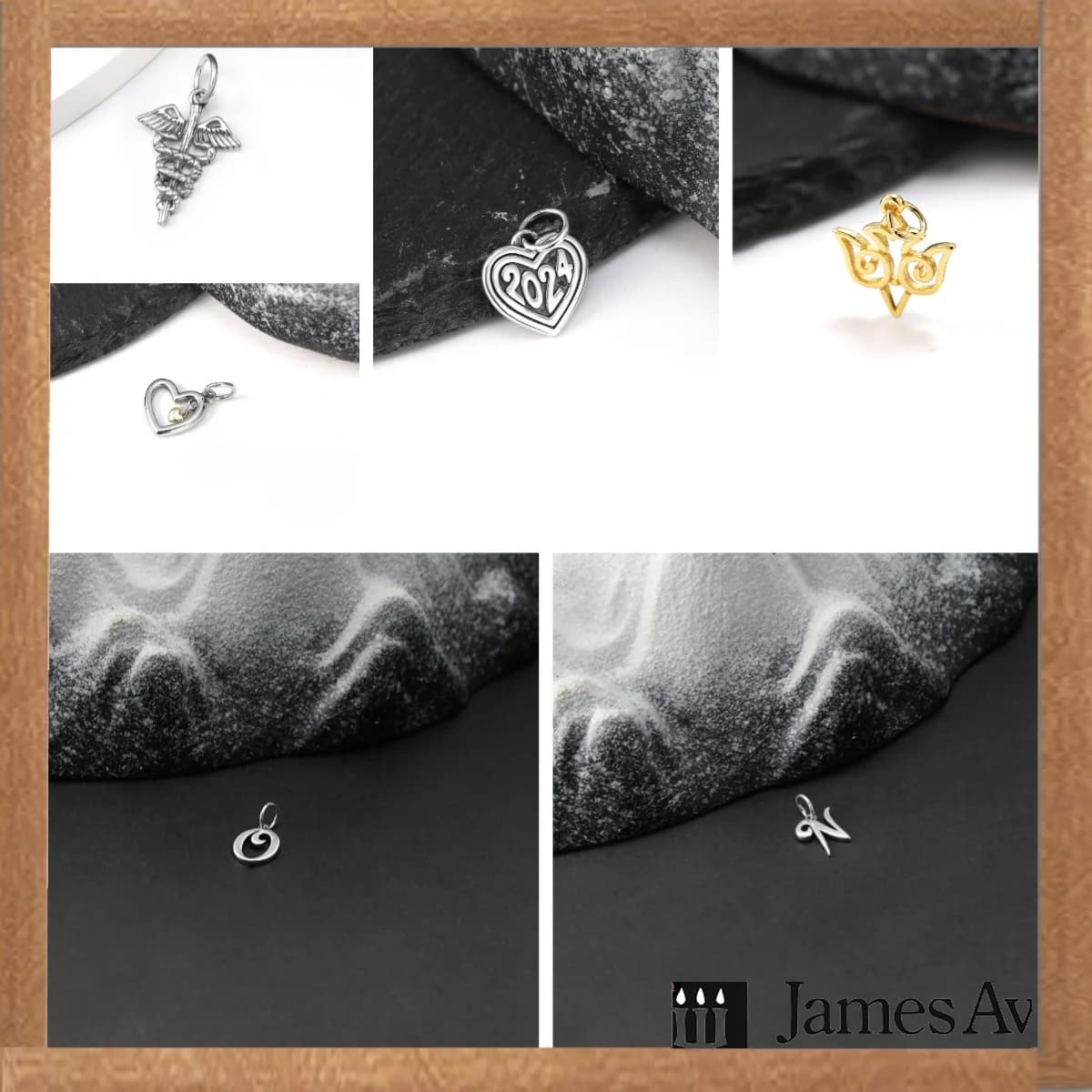 S925 Vintage Silver Arrow Heart Gold Clover Moon Bow Charms Pendants Fit Bracelet Necklace Women DIY Handmade Jewelry