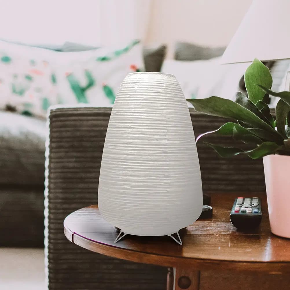 Lampada da Tavolo in Carta di Riso, Luce Notturna Creativa per Atmosfera Calda, Lampada Decorativa per Studio, Scrivania, Soggiorno, Luce LED da Scrivania