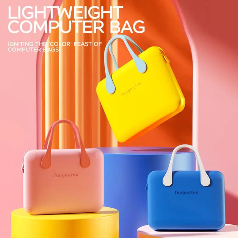 Borsa Protettiva per Laptop con Manico, Custodia Antiurto per Computer, Borsa Portatile in EVA Adatta per Laptop da 14, 15, 16 Pollici