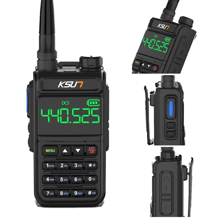 KSUN UV78D 10W Walkie Talkie portatile a lungo raggio FM CB Radio Wireless UHF VHF Dual Band Radio bidirezionale Walkie-Talkie