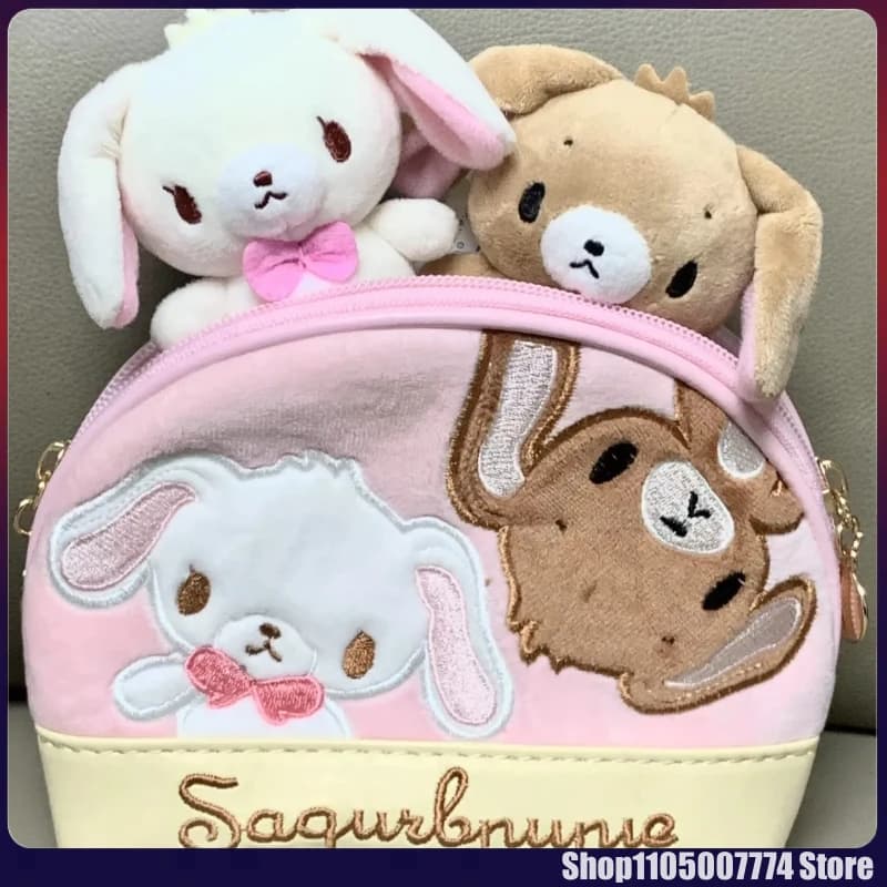 Kawaii pencil case Sugarbunnies Cartoon Nice shell Cosmetic bag Cosmetic bag for cosmetics Handbag for washing portable stationery with zipper for rabbit caramel