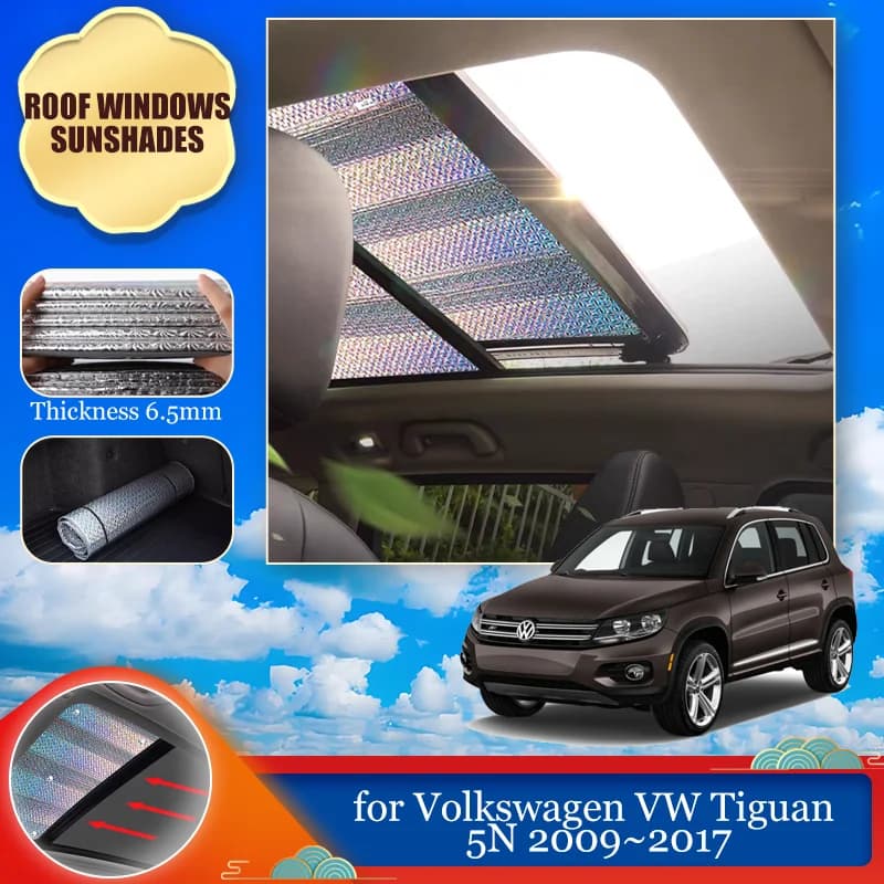 Parasole per Tettuccio Auto per Volkswagen VW Tiguan 5N 2009~2017 2010 2011, Copertura Parasole per Tetto e Parabrezza, Accessorio Visiera Solare