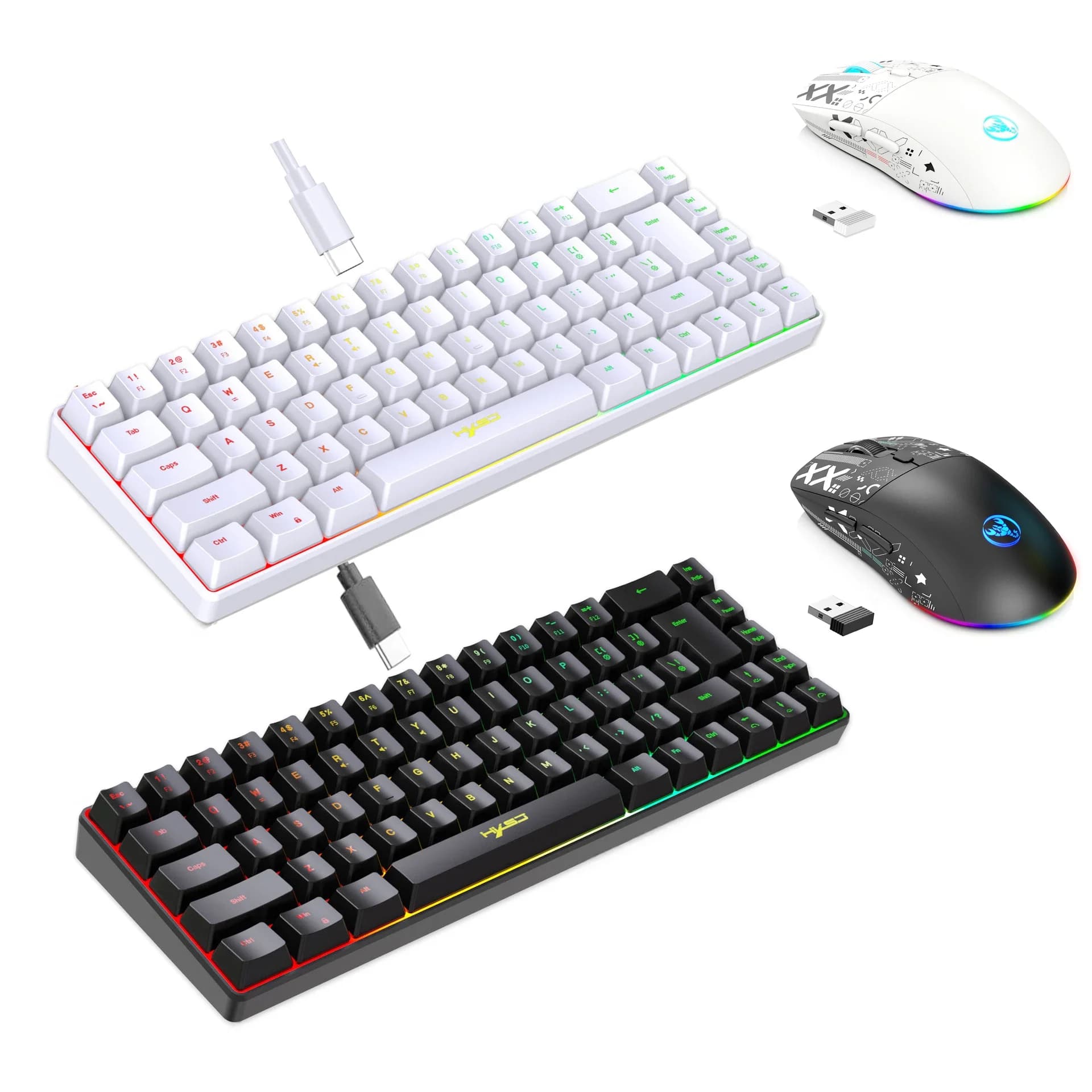Kit retroilluminazione combinato tastiera e mouse gamer tastiera bianca offre computer combinato tastiere cablate mouse home office teclado