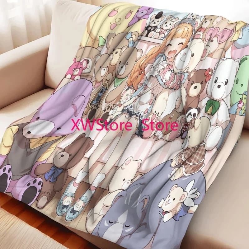 Coperta invernale calda in flanella Anime Girl Design Ultra morbida Aria condizionata Scialle Coperta per pisolino Telo mare da viaggio