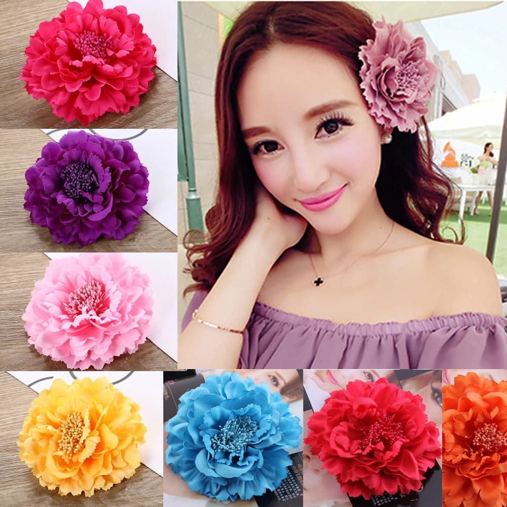 New Arrival Red High Quality Flower Hair Clip Women's Hair Accessories Hairpins Woman Bridal Wedding Hair Decorations