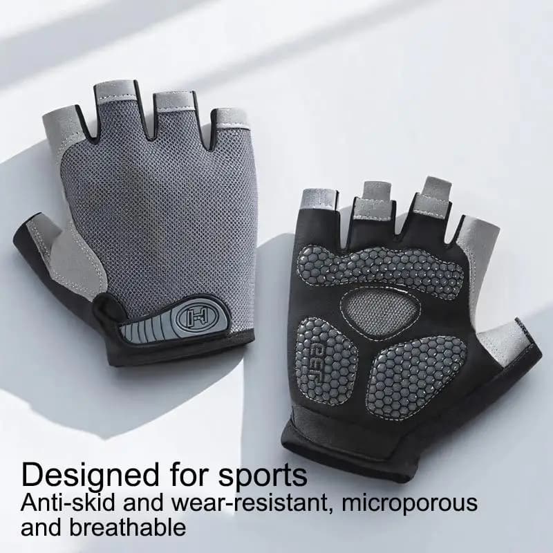 Guanti fitness traspiranti antiscivolo a mezze dita, guanti sportivi estivi unisex senza dita per ciclismo, pesca, palestra, equitazione