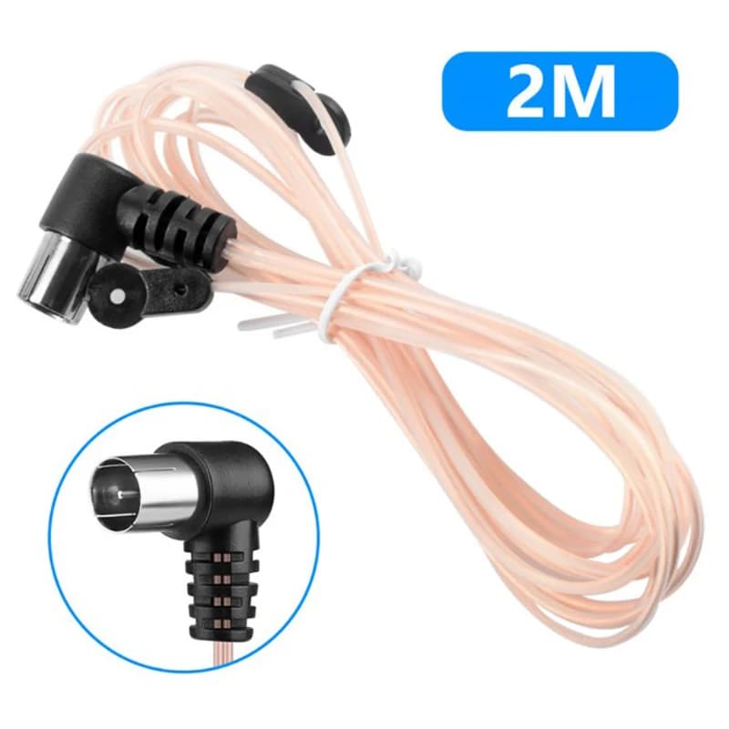 Antenna FM a dipolo 75 Ohm con connettore maschio tipo F per ricevitore radio stereo domestico