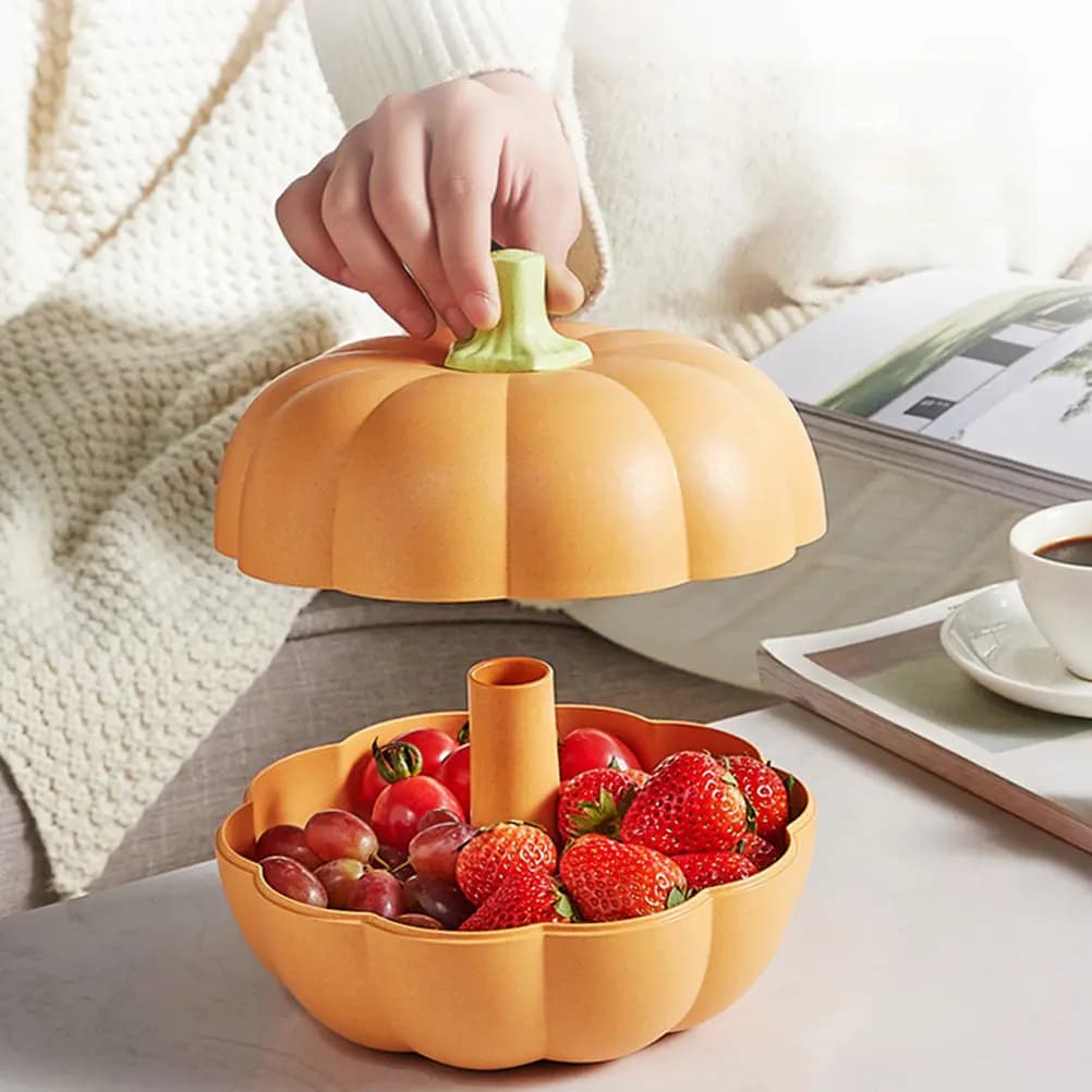 Pumpkin Candy Jar Premium Airtight Storage Box for Tea Dried Fruit Flour Grains Sugar Desktop Decorative Household