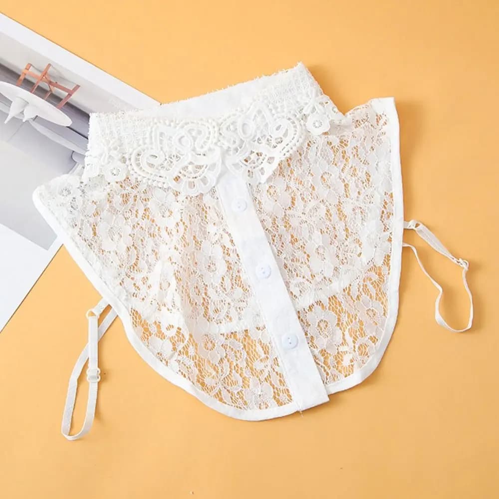 Colletto Finto Staccabile in Pizzo Decorativo, Scialle Avvolgente Fai-da-Te, Accessori per Abbigliamento Donna e Ragazze