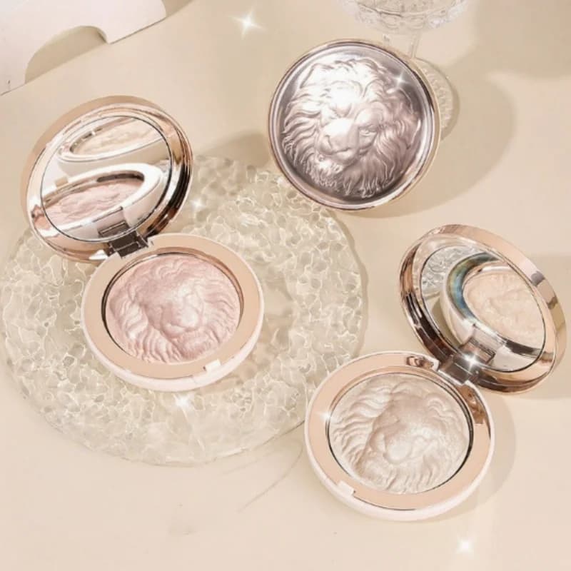 Palette di polveri illuminanti effetto diamante 3Color High Gloss per contorno viso, illuminante naturale a lunga durata, cosmetico glitterato.