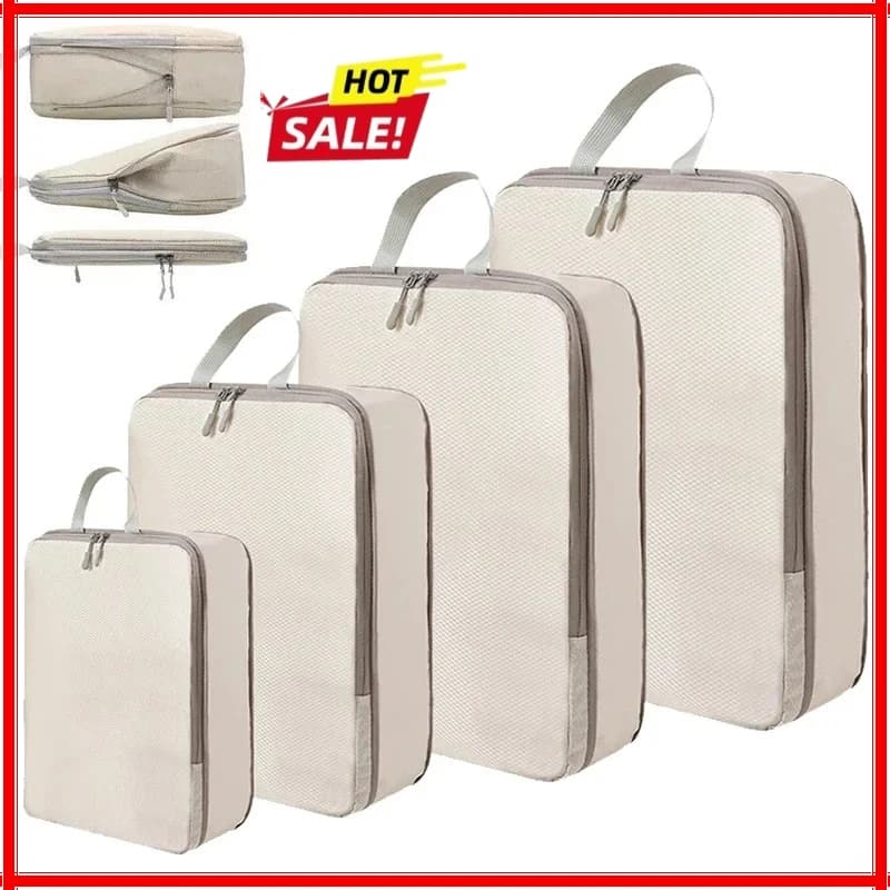 Travel Organizer Storage Bags Suitcase Packing Cubes Set Cases Portable Luggage Clothes Shoe Tidy Pouch Folding