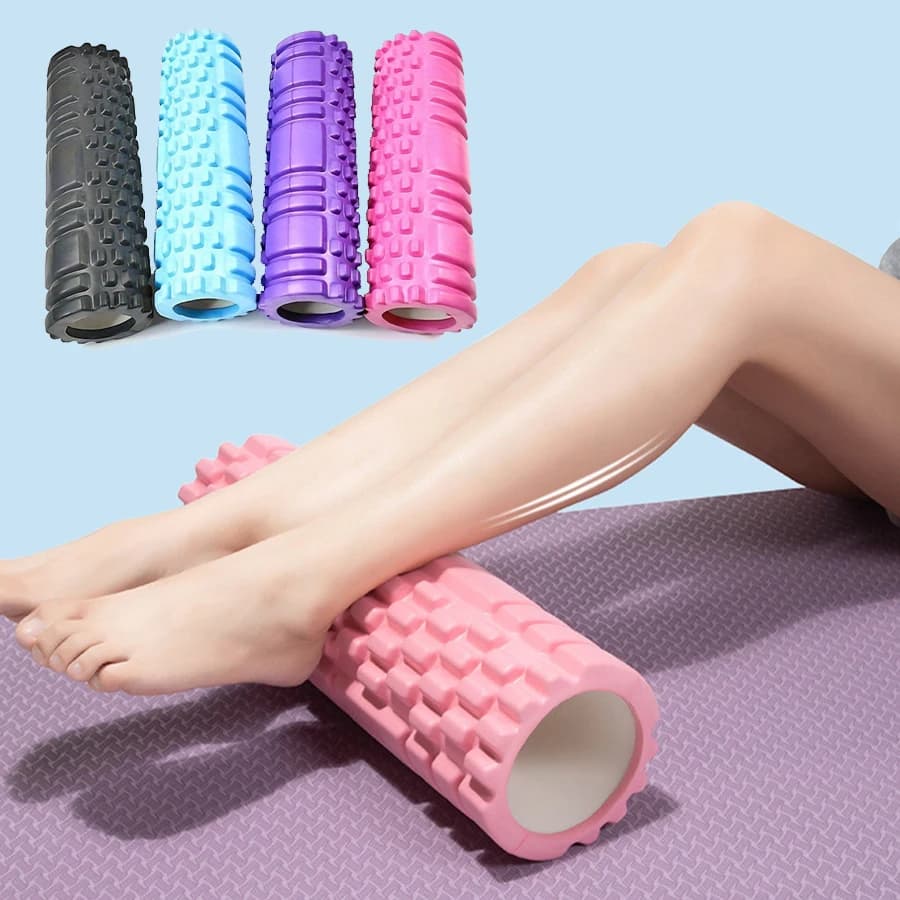 Mini Wheel in Foam Yoga Column Gym Fitness Pillars Foam Roller Exercise Wheel for Back Massage Stretching Body Massage Fitness 25.5 cm