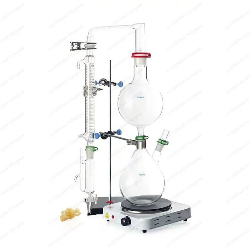 oil extraction separator device Essential oil distillation extraction device Complete set of laboratory steam glass still