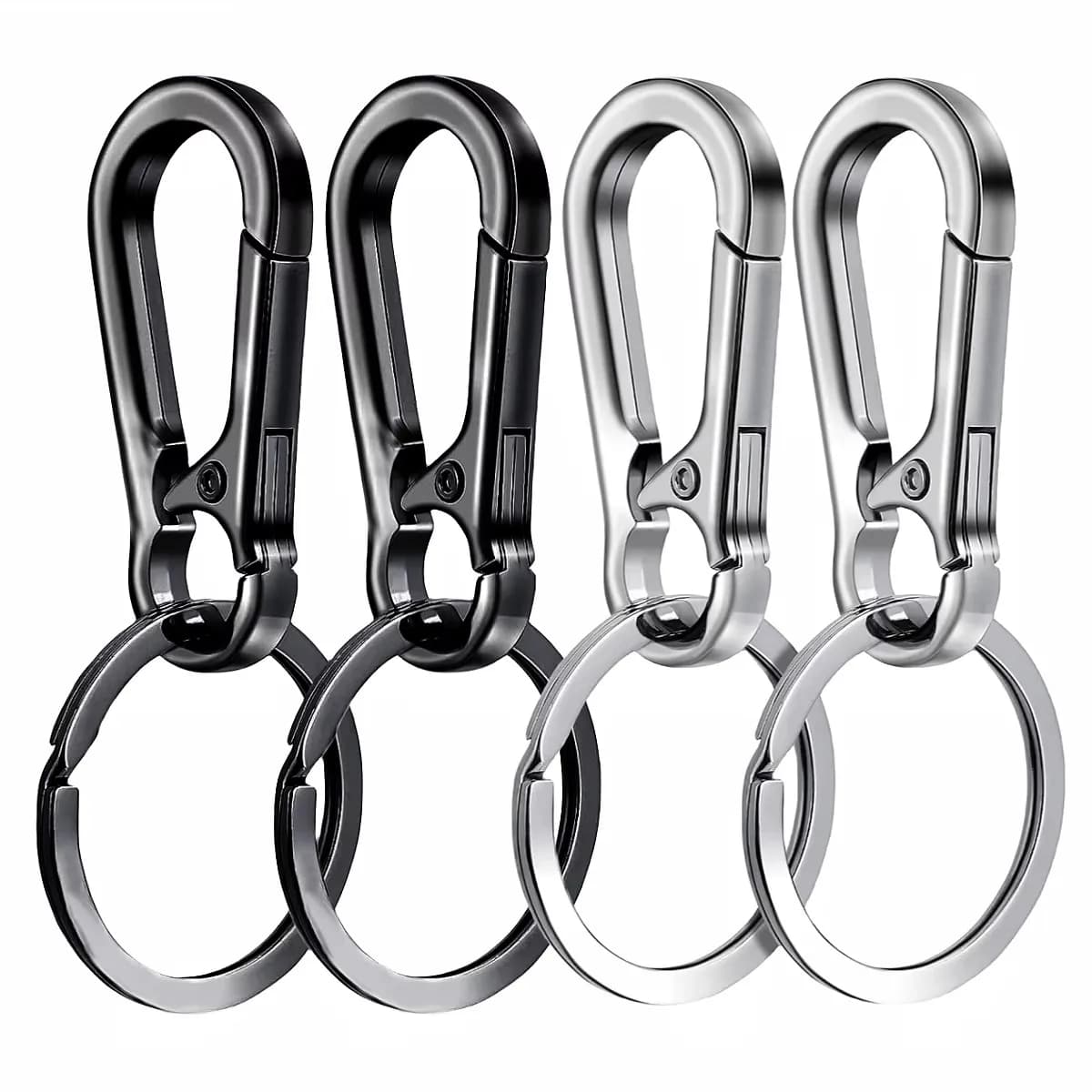 4 pezzi moschettone clip portachiavi moschettone in metallo portachiavi clip gancio supporto organizzatore per chiavi auto finder f