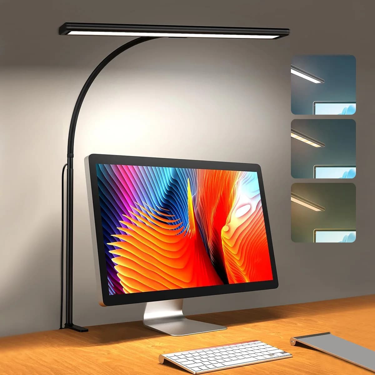 Lampada da tavolo Progetto Luce per occhi Luce da scrivania All'interno 6000K Temperatura di colore Studio Luce da lettura Lampada da cucito notturna Camera da letto artigianale