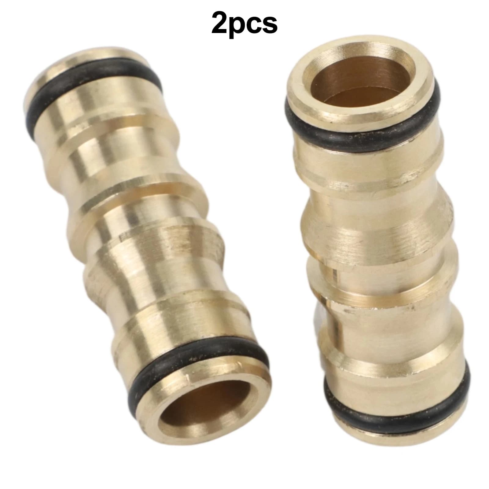 Connettore per tubo flessibile in ottone Doppio connettore maschio Anello in gomma sigillante per irrigazione da giardino Materiale in ottone massiccio come mostrato con immagini