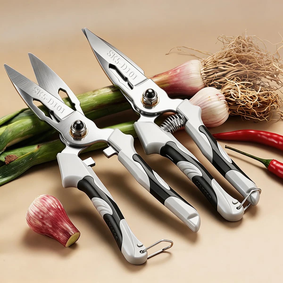 Garlic Shears Gardening Scissors Hand Pruner Sharp Pruning Shears For Plant Fruit Vegetable Harvesting Garden Tools