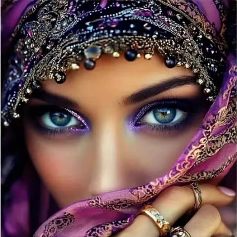 Arabic veiled woman full Diamond Painting Portrait DIY diamond Embroidery beauty Kits Craft Set 5D mosaic Home Decoration Sale