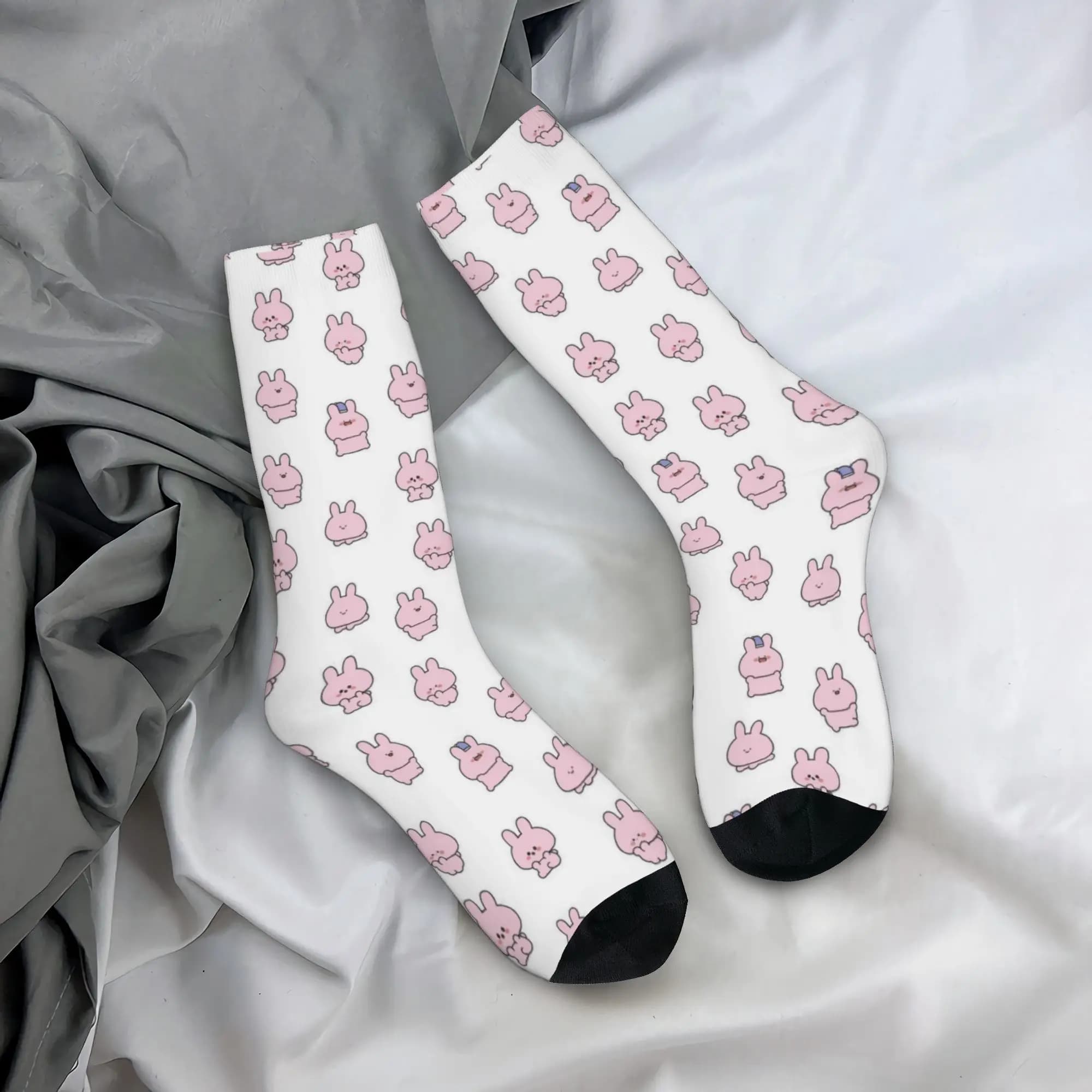 Custom Cartoon A-Asamimichans Cute Dress Socks Men Women Warm Fashion Novelty Crew Socks