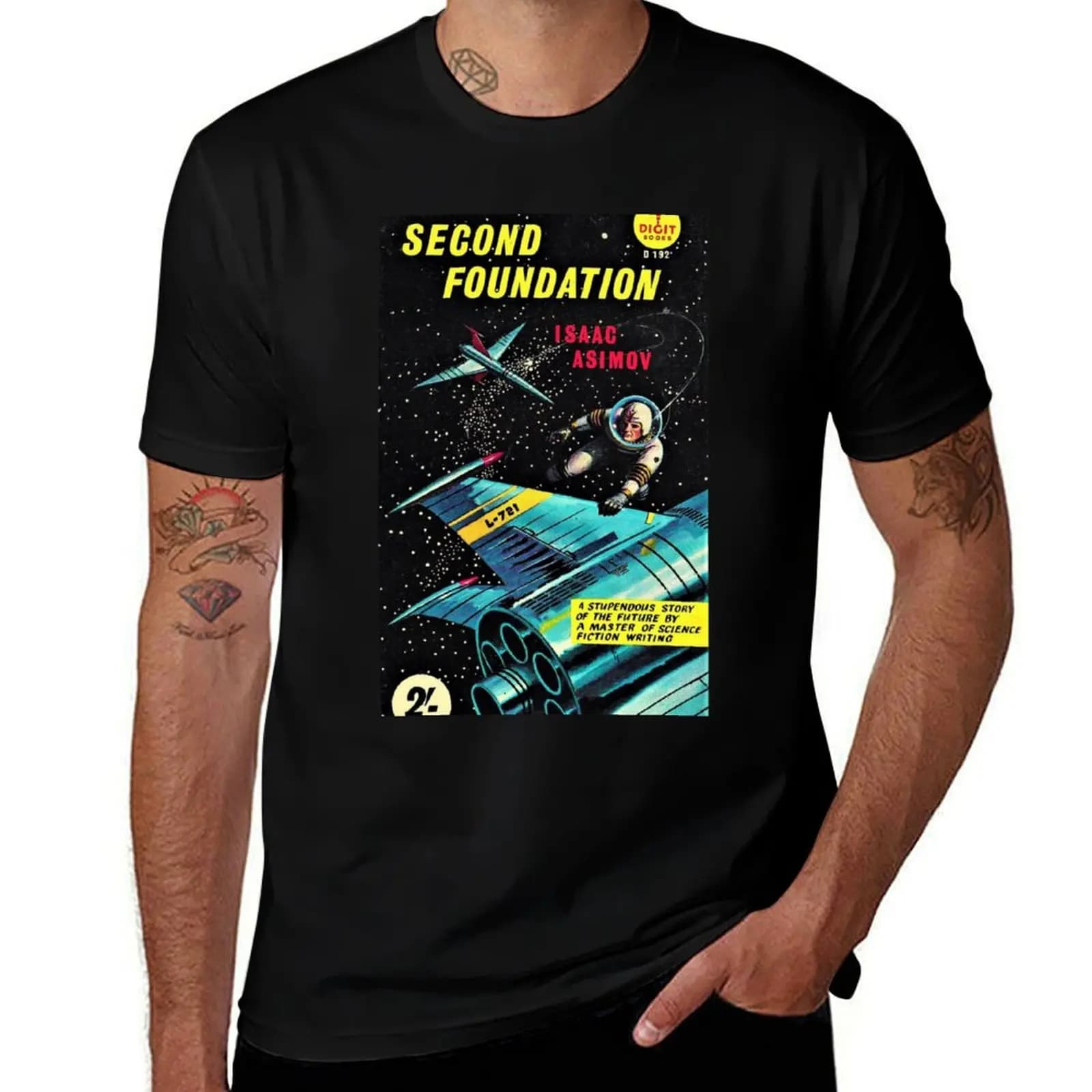 Second Foundation - Isaac Asimov T-shirt with short sleeve graphic print