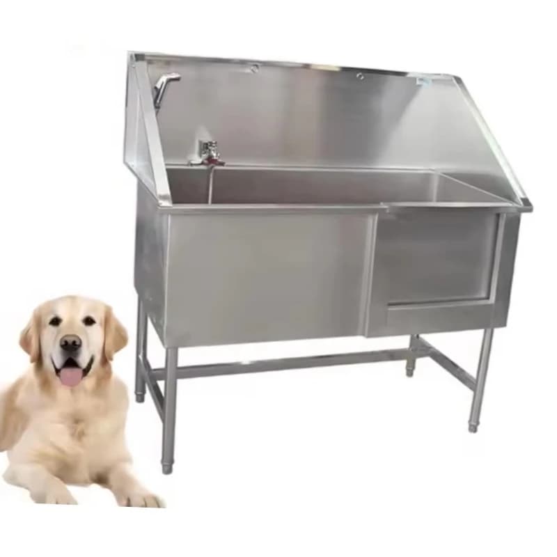Vasca da Bagno Professionale per Toelettatura Cani 2026 PJX-02: Vasca in Acciaio Inox 304 per Lavaggio Cani, Accessori per Animali Domestici