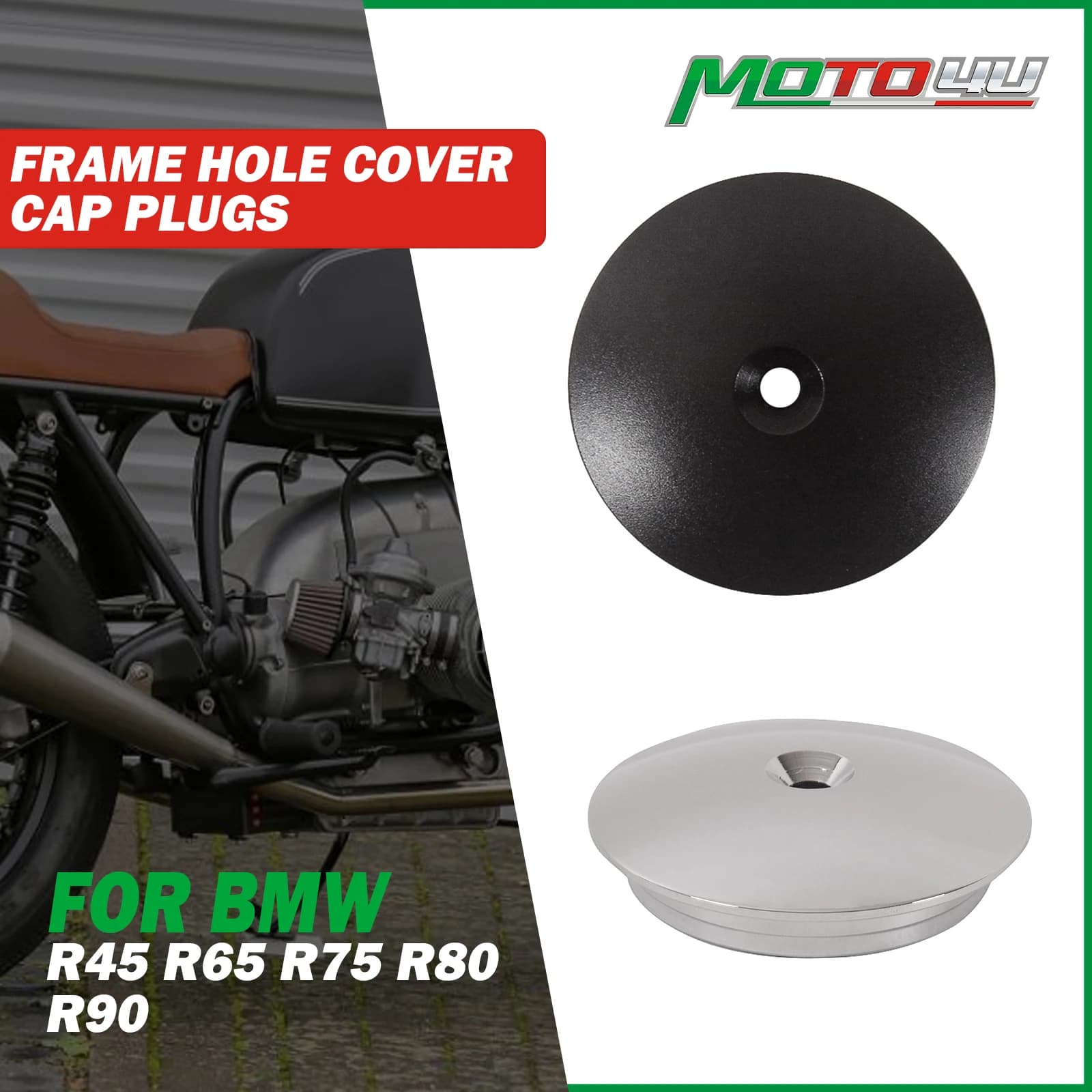 For BMW R45 R65 R75 R80 R90 R90S Aluminum Frame Hole Cover Cap Plugs Motorcycle Accessories refitting Insert Hole Cap