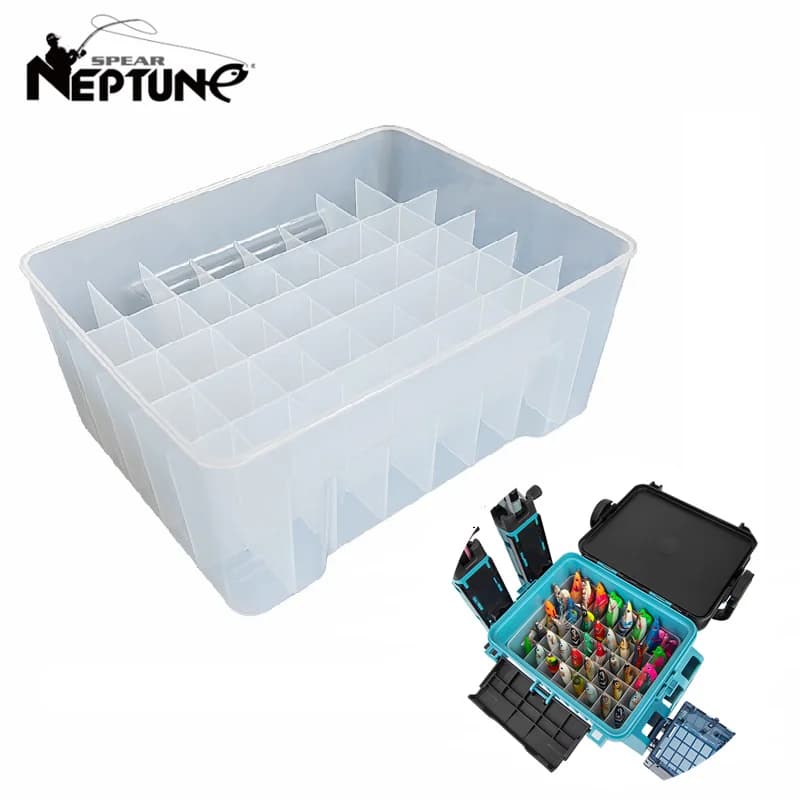 40 Grills Plastic Fishing Equipment Box Webfoot Polpo Egi Storage Organizer Covered box Casing for squid masks Hard bait Sea Tool Case