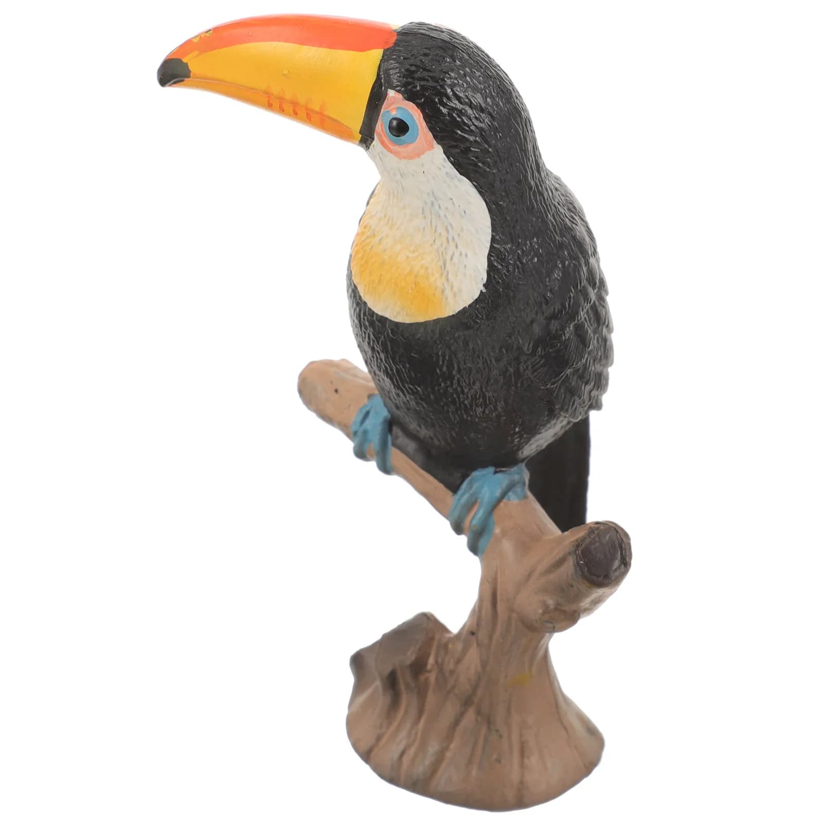 Statua di Tucano Simulato in PVC, Colorata e Realistica, Decorazione per Casa e Feste, Accessorio per Fotografia, Figura Educativa di Animale Selvatico