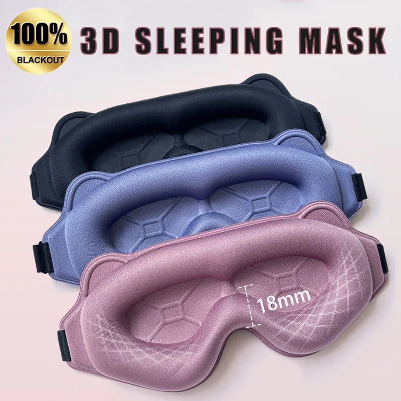 Eye mask for weighted sleep for side sleep Man Woman 3D shaped sleeping mask No eye pressure 100% Soft and comfortable Eyes