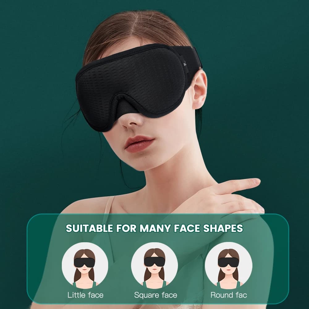 1PCS Eye Mask for Sleeping 3D Contoured Cup Blindfold Concave Molded Night Sleep Mask Block Out Light with Women Men
