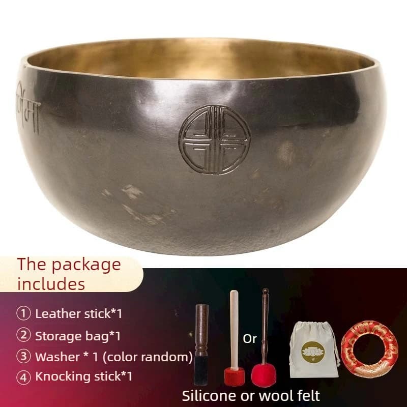 Copper Singing Bowl Meditation Cushion Full Moon Singing Bowls Yoga Sound Healing Therapy Bowls Musical Percussion Instruments