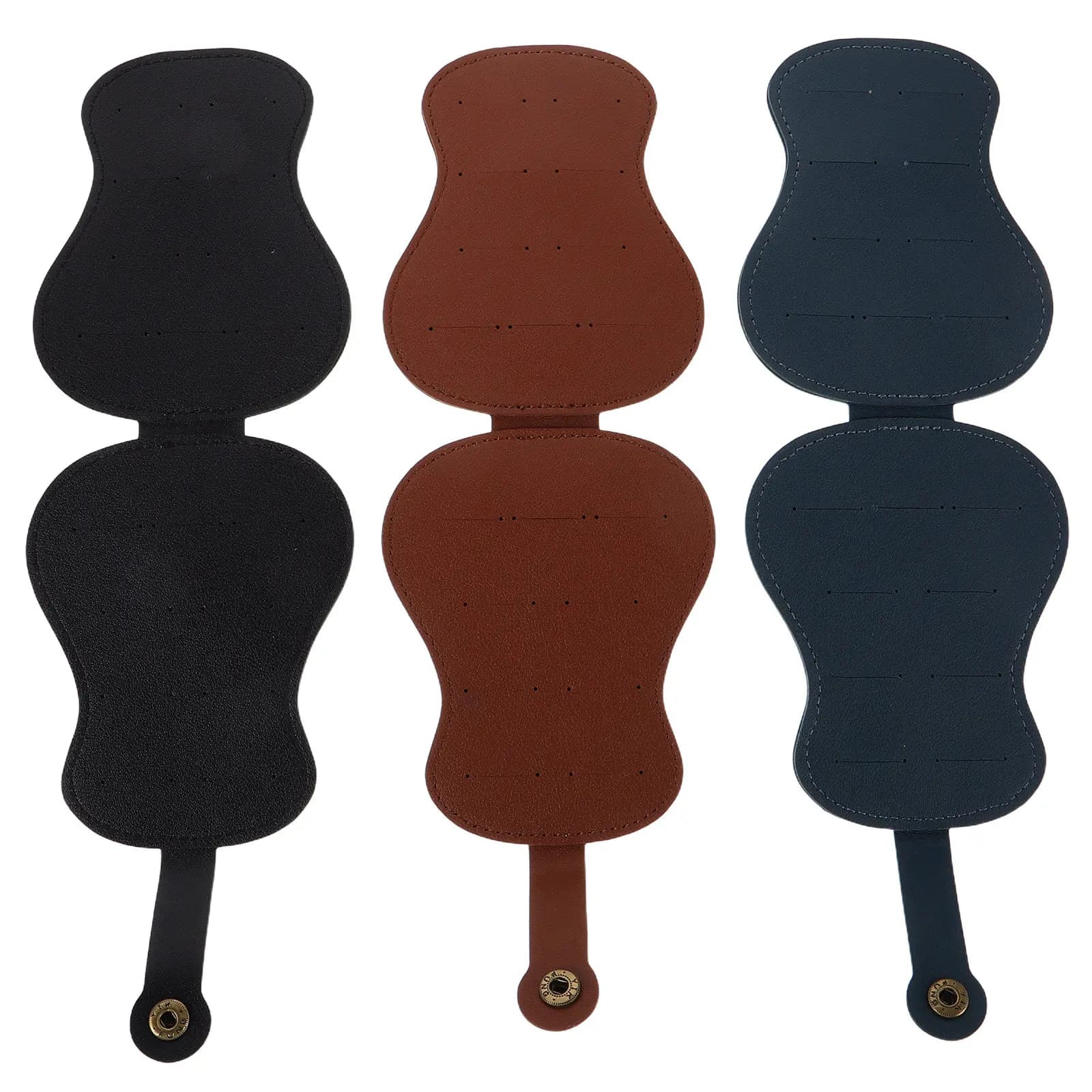 Borsa porta plettri per chitarra da 3 pezzi, custodia portatile in PU con scomparti per chitarristi acustici ed elettrici
