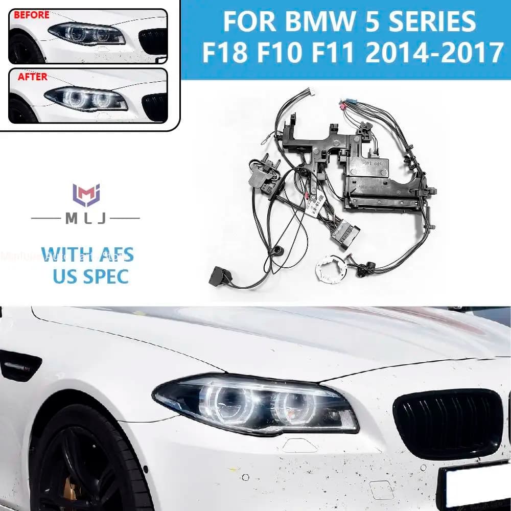 Per BMW Serie 5 F10 F18 523 525 528 535 530 2014 2015 2016 2017 Faro LED con AFS Accessori Auto Cablaggio Interno