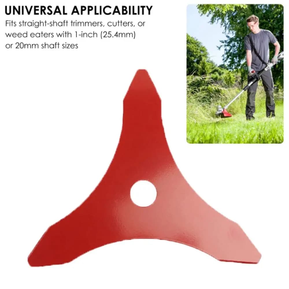 Accessori Design a 3 denti Decespugliatore Piastra da taglio Trimmer ad albero dritto Taglierina per tosaerba in acciaio al manganese Cura del prato
