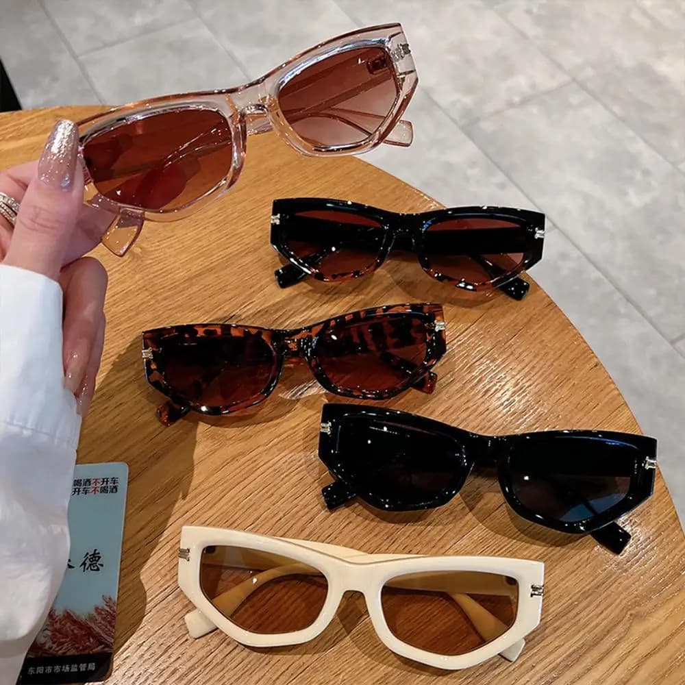 Fashion Gradient Irregular Men's Shades Cat Eye Sunglasses for Women Sun Glasses
