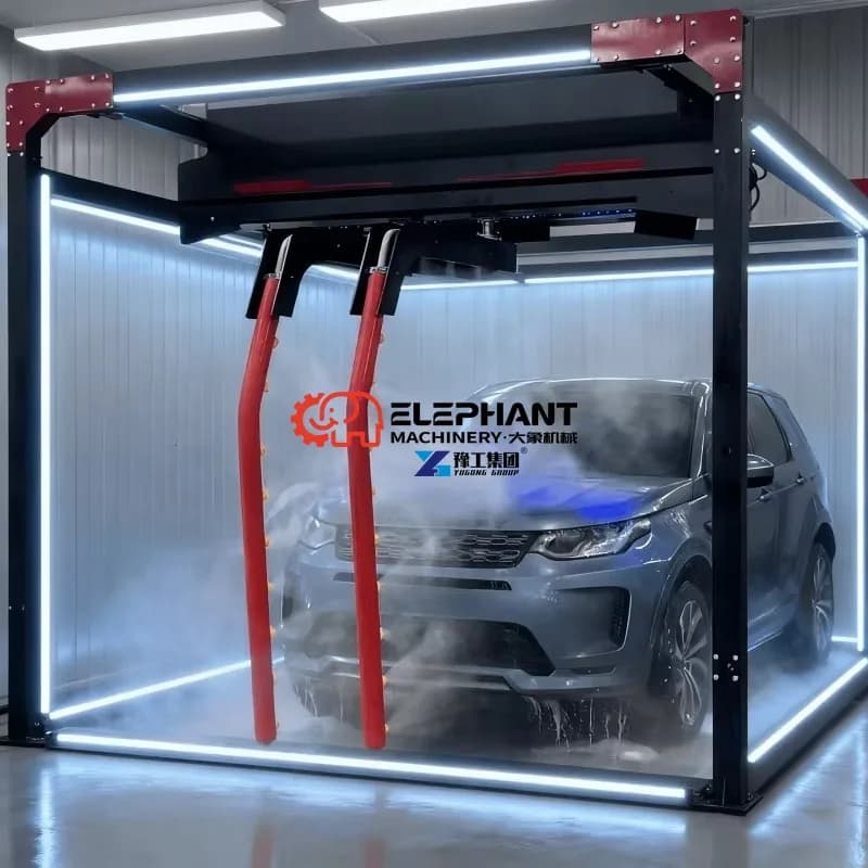 Electric Touchless 360 Car Wash Machine with High-Pressure Water Pump Colored Foam & Coated Water Wax Drying