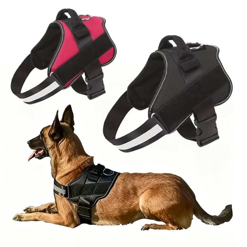 Reflective Nylon Pet Harness Anti-Pull Pet Harness for Small Medium Large Dogs with Handle Harness for Outdoor Walking Training