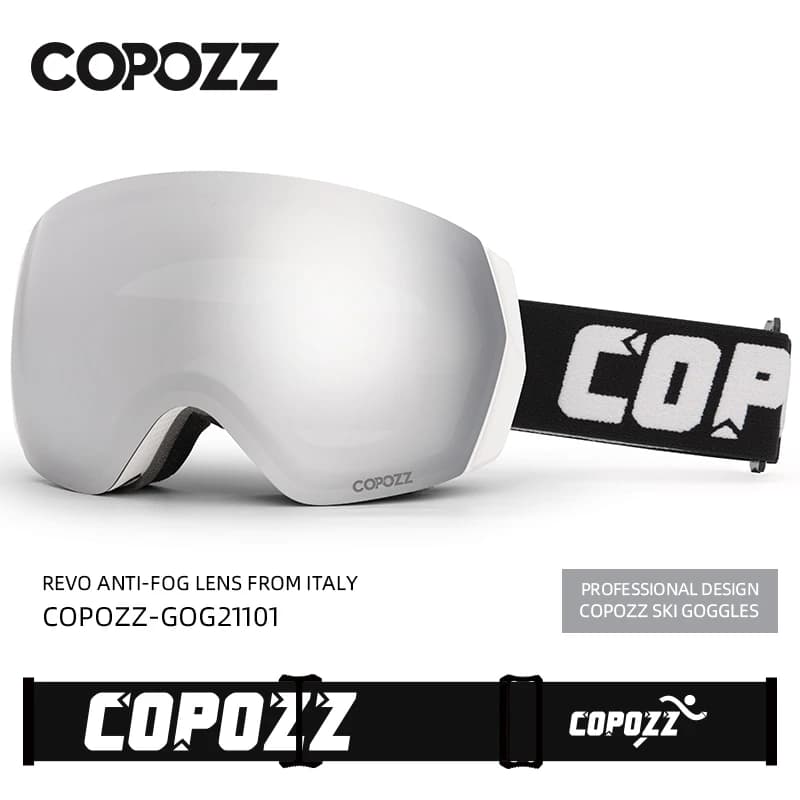 COPOZZ Occhiali da sci professionali di marca Doppi strati Anti-fog UV400 Uomo Donna Inverno Motoslitta Occhiali Snowboard Occhiali sportivi